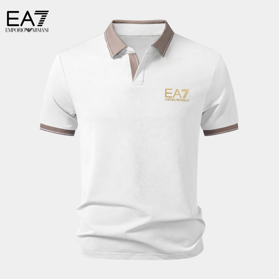 EA7™ Polo Premium a Contrasto