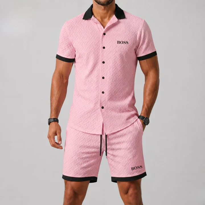 Completo Jacquard Due Pezzi - Rosa