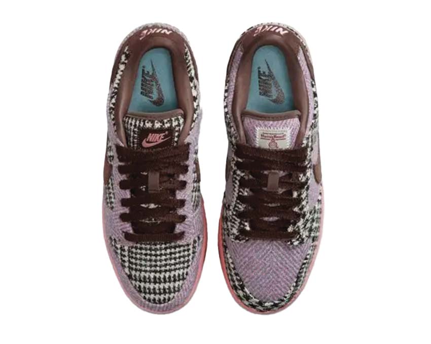 Scarpa bassa in tweed con design classico