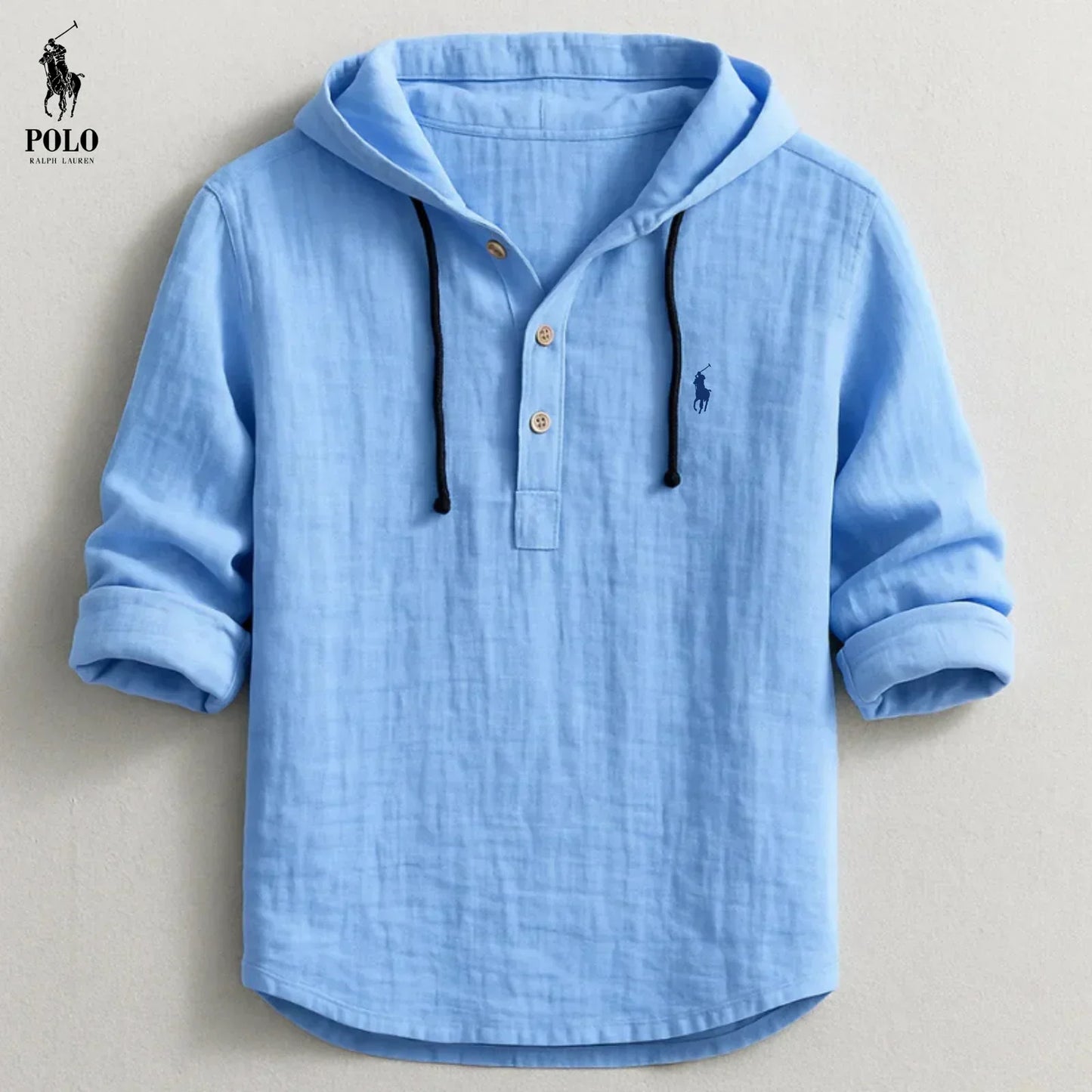 Camicia con Cappuccio in Lino Premium