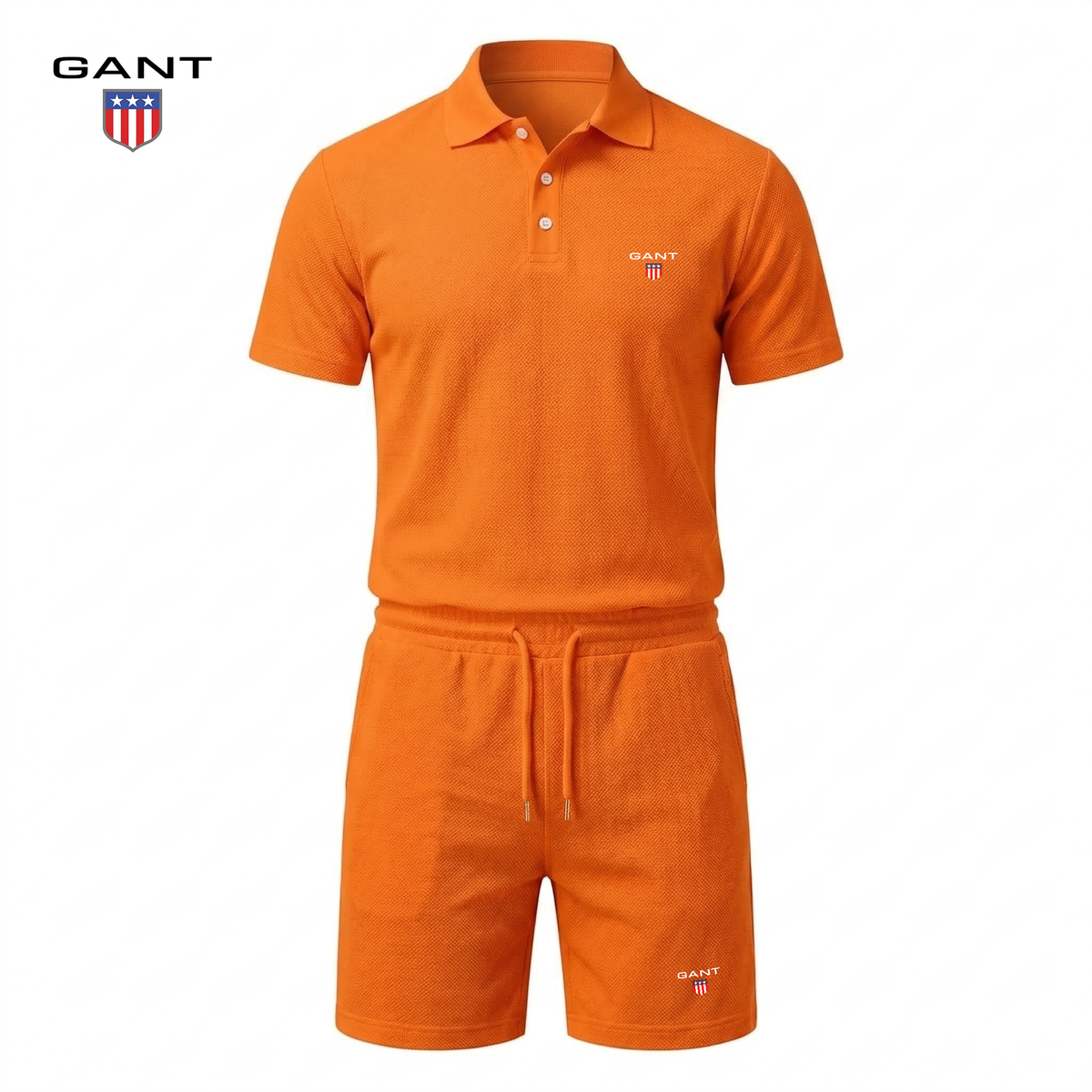 Completo Elliot Polo e Shorts - Arancione