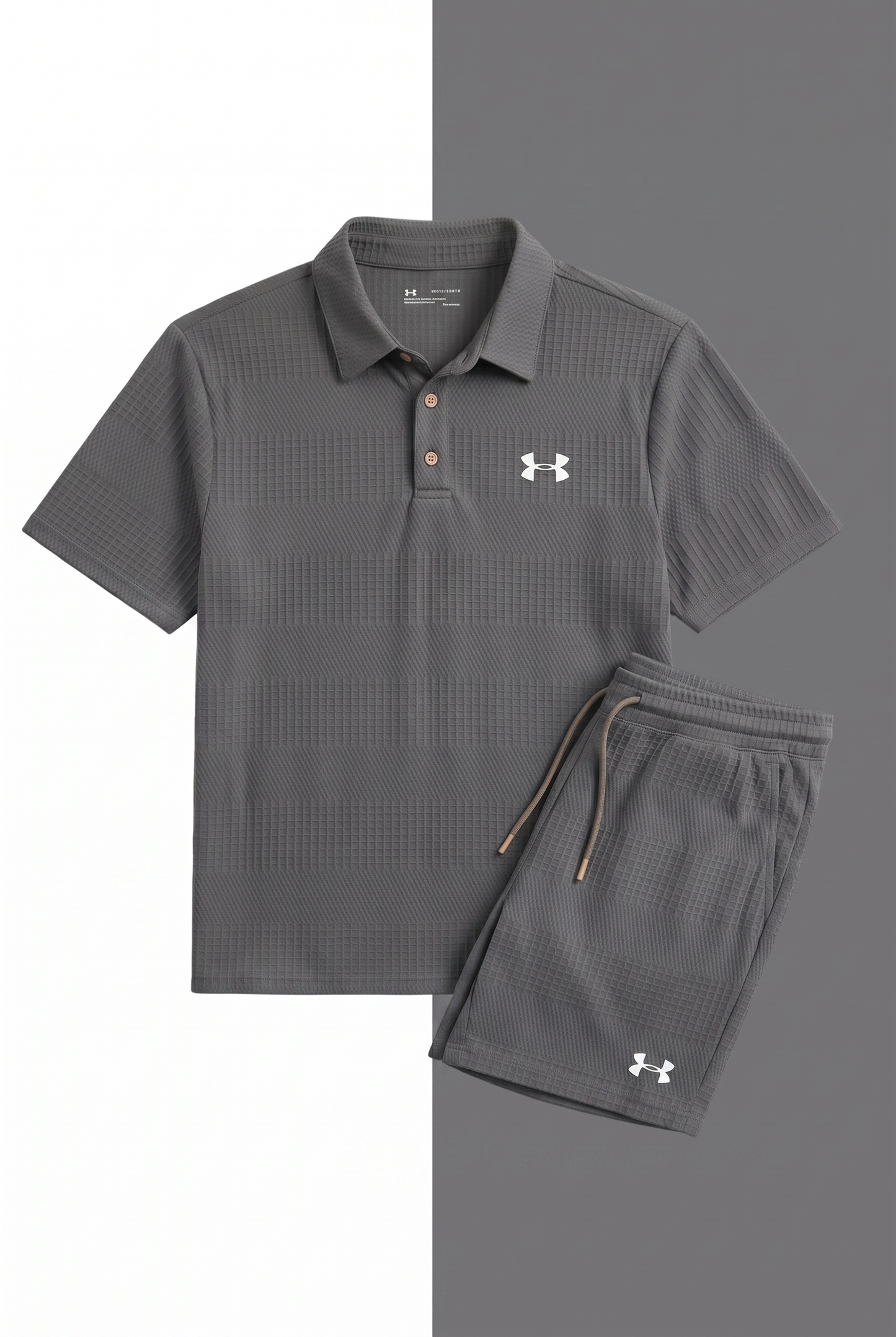 Completo Camicia con Colletto Casual Grigio Scuro