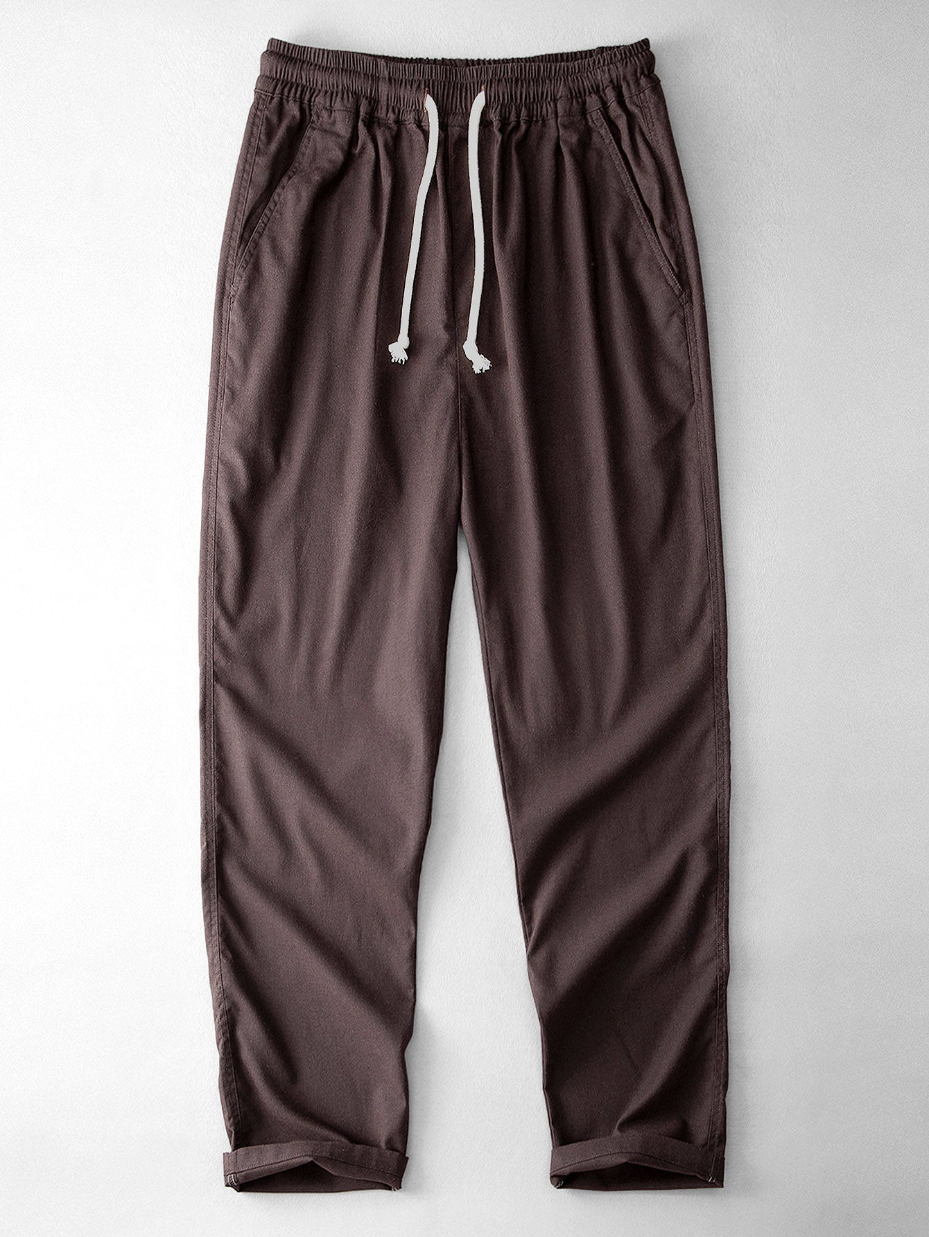 Camicia Geometrica Jacquard Cubana & Pantaloni in Lino a Gamba Dritta