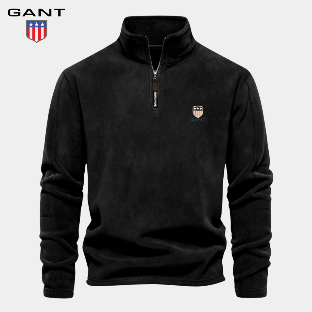 GANT™ Felpa Premium in Pile Mezza Zip