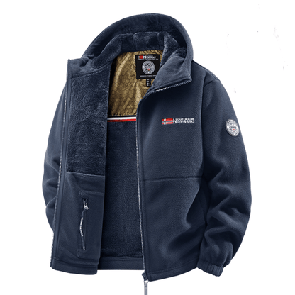 Giacca in Fleece Termico con Cappuccio