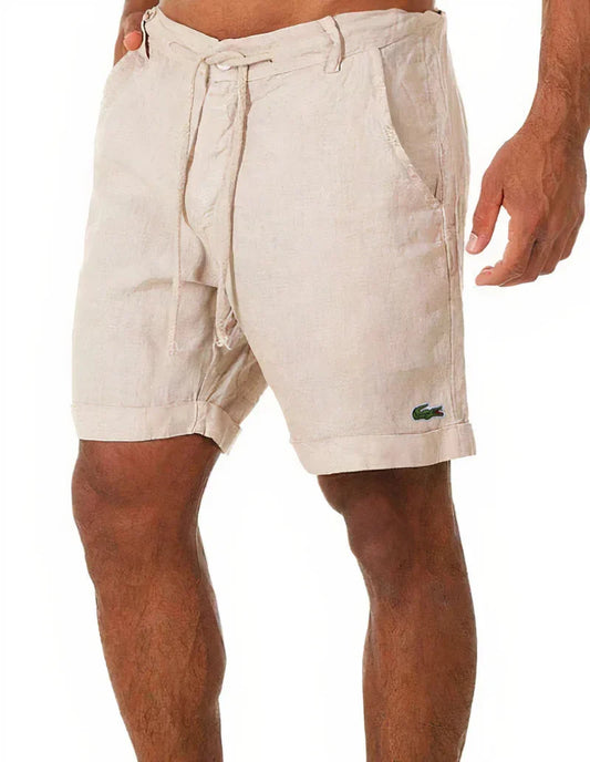 Pantaloncini Marcos in Lino - Beige