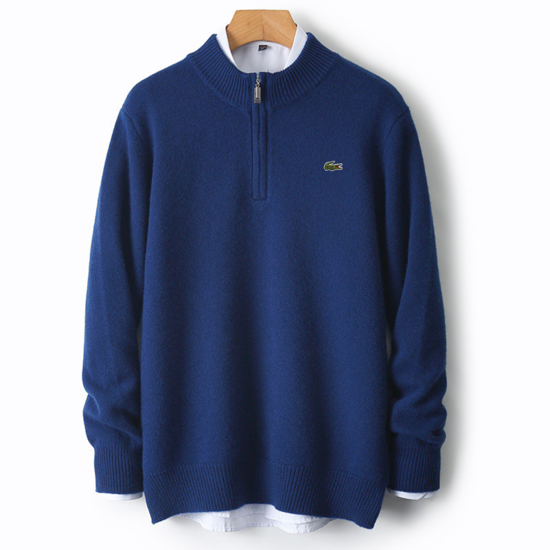 Maglione Classico a Mezzo Zip