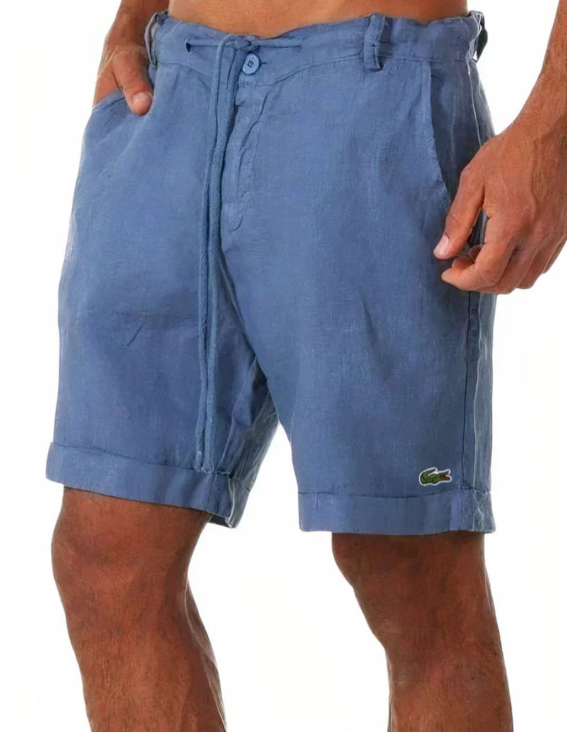 Pantaloncini Marcos in Lino - Blu
