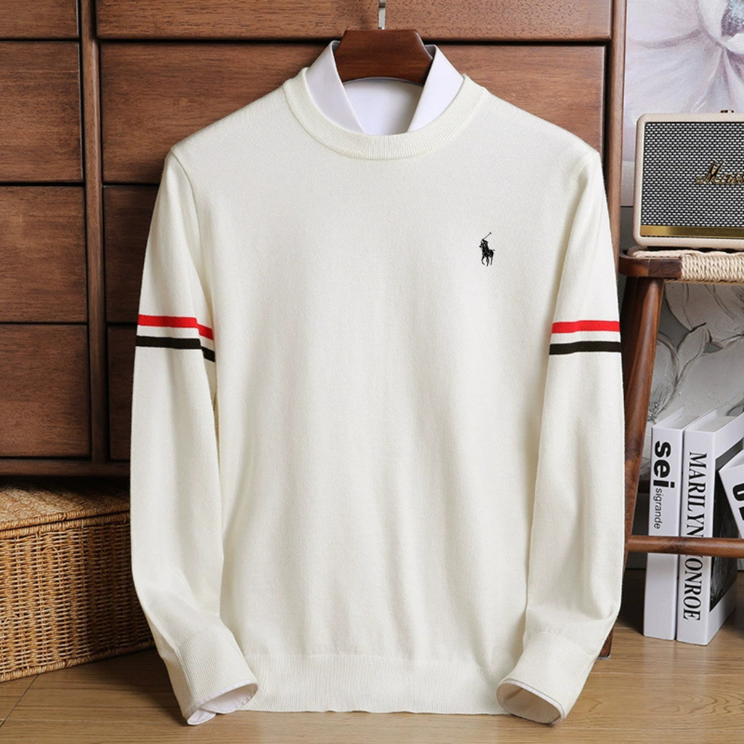 Maglione a Maglia con Maniche Striate – Essenziale Moderno per Ogni Giorno