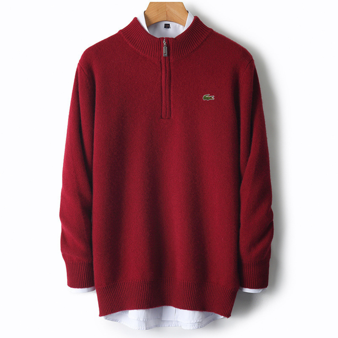 Maglione Classico a Mezzo Zip