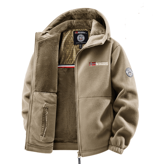 Giacca in Fleece Termico con Cappuccio