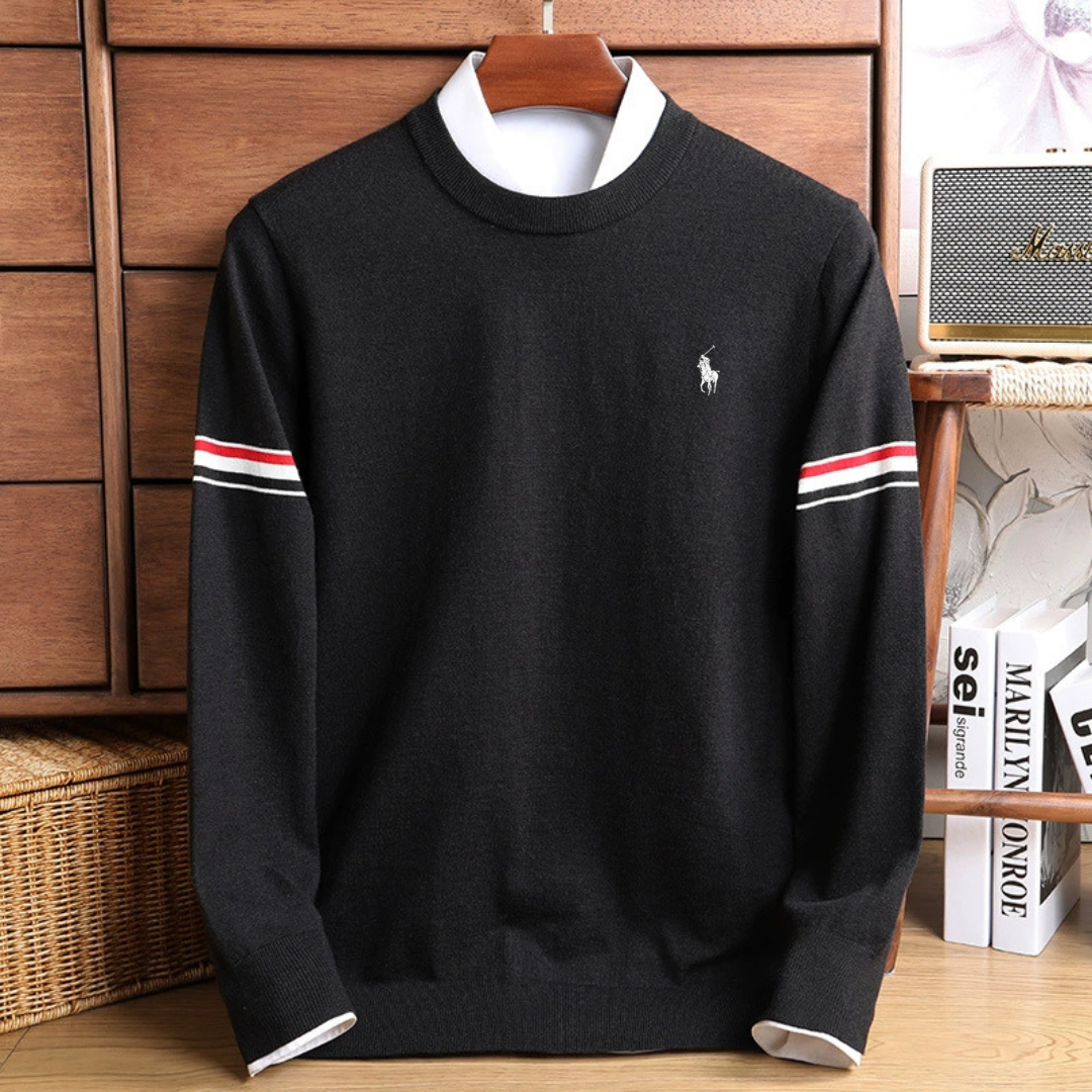 Maglione a Maglia con Maniche Striate – Essenziale Moderno per Ogni Giorno