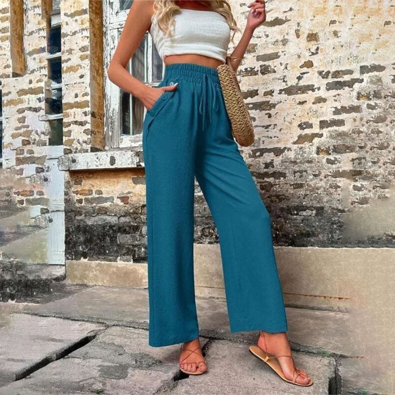 Pantaloni Casual a Colore Unito