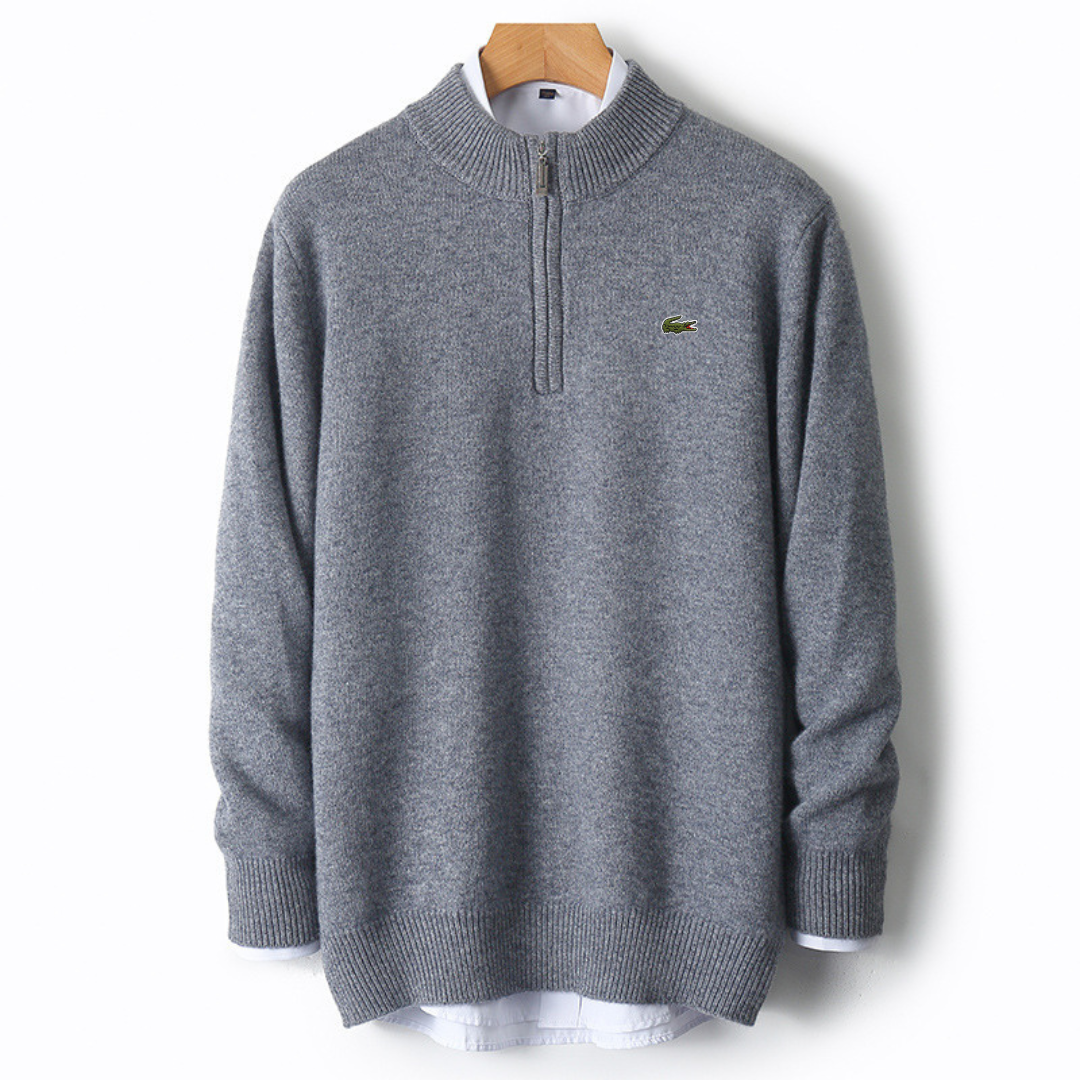 Maglione Classico a Mezzo Zip