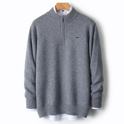 Maglione Classico a Mezzo Zip