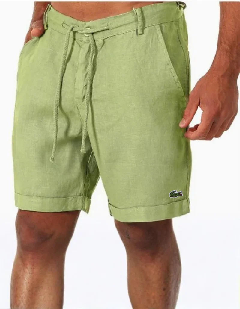 Pantaloncini Marcos in Lino - Verde