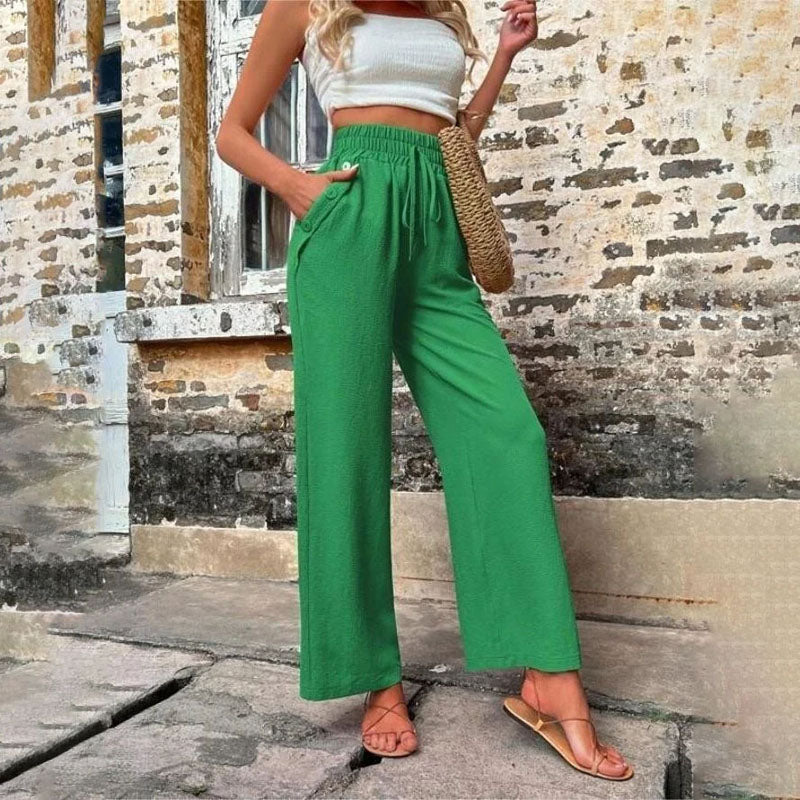 Pantaloni Casual a Colore Unito