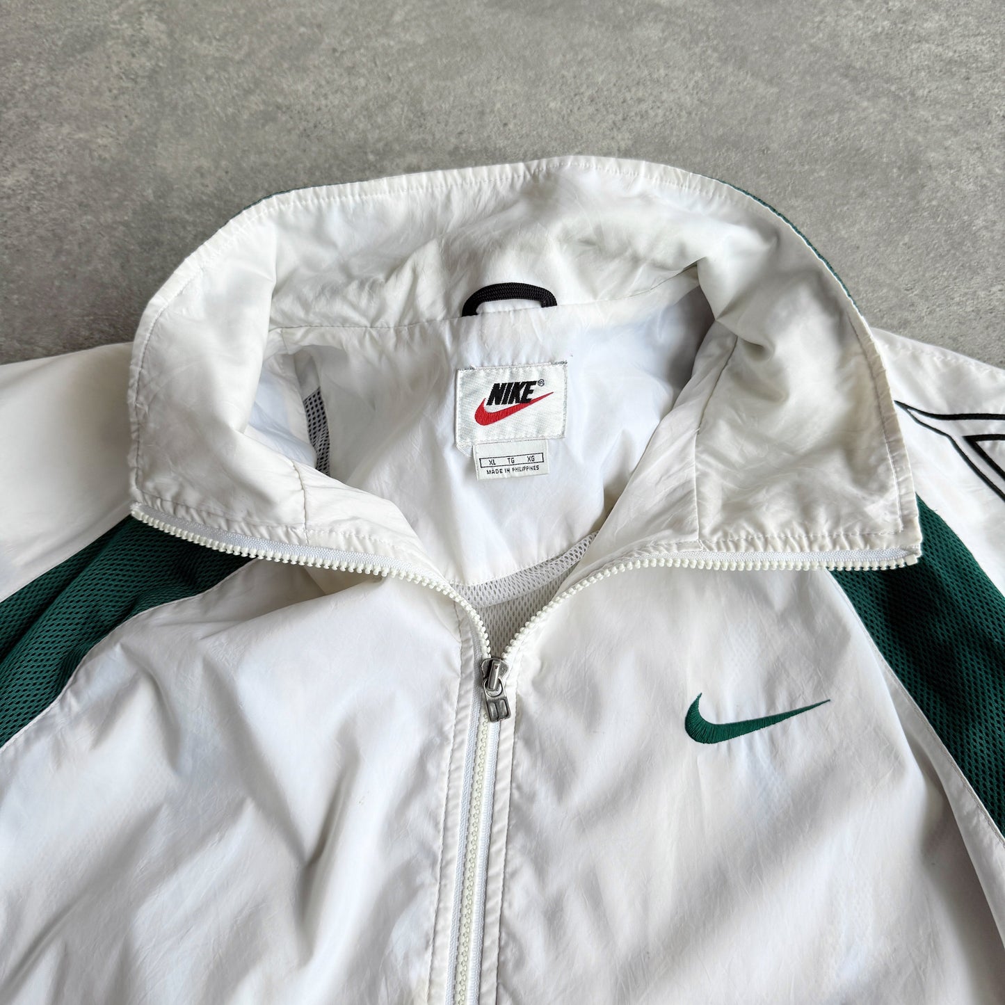 Giacca a vento leggera ricamata swoosh NK Air anni '90
