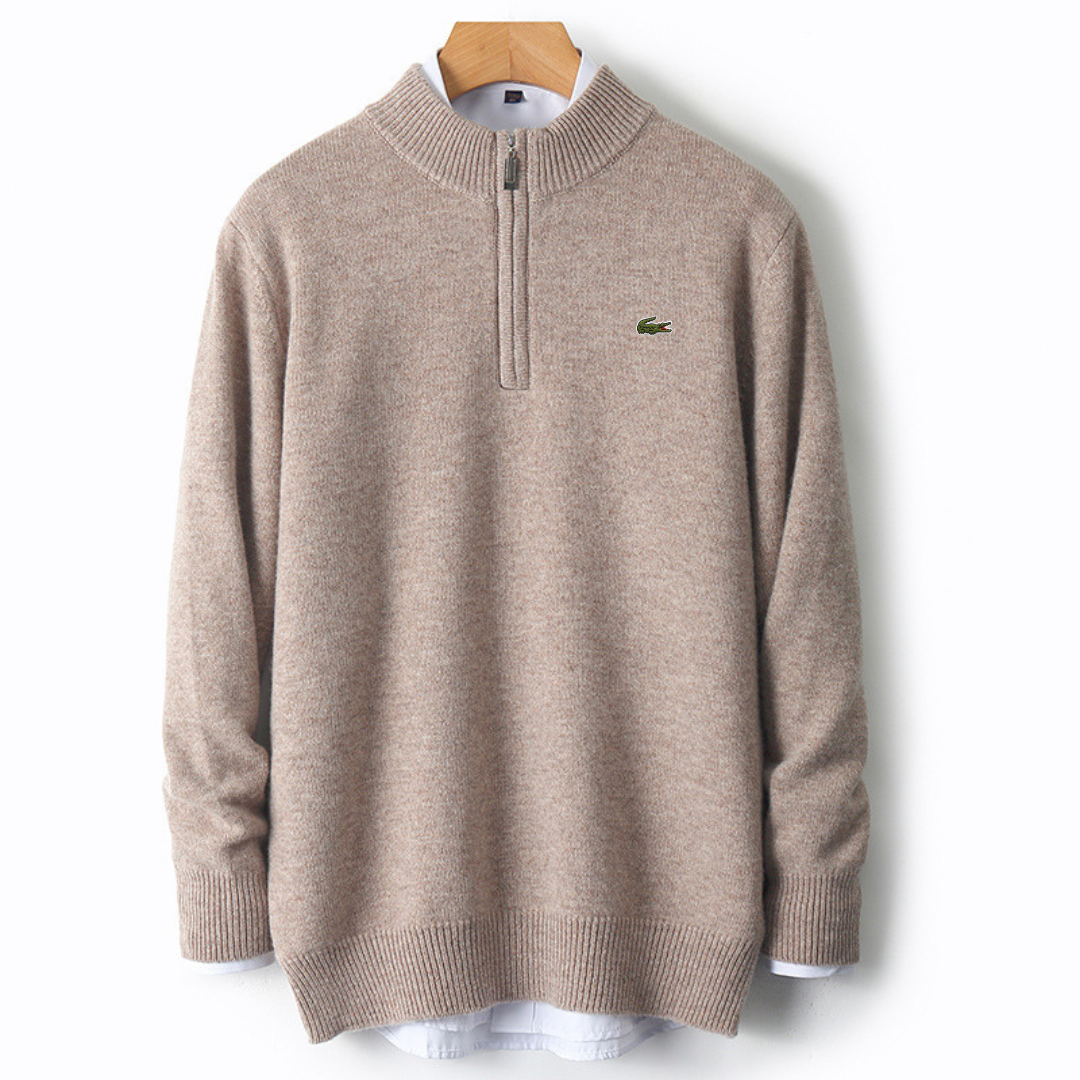 Maglione Classico a Mezzo Zip