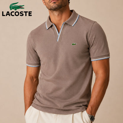 Polo Heritage con Profili a Contrasto - Taupe