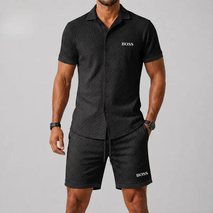 Completo Jacquard Due Pezzi - Nero