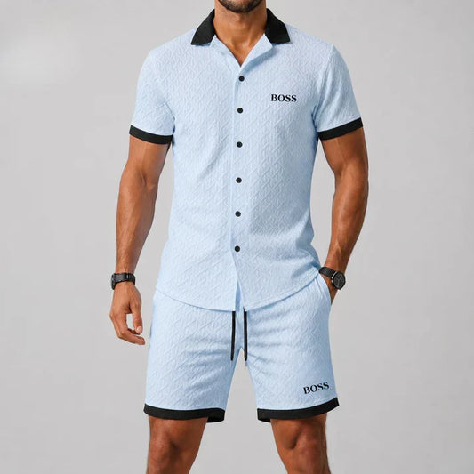 Completo Jacquard Due Pezzi - Blu