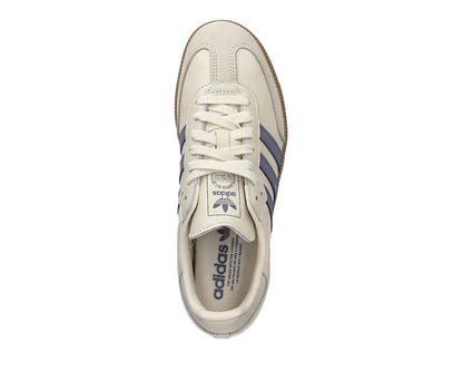 Scarpe da ginnastica classiche da donna in pelle e tessuto color argento e viola.