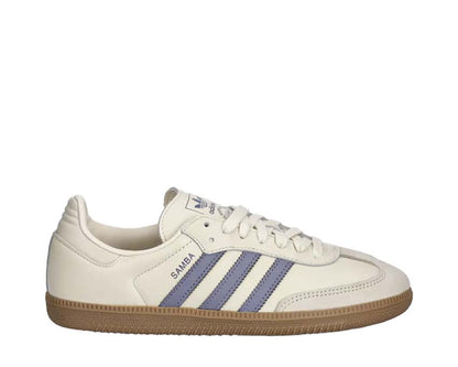 Scarpe da ginnastica classiche da donna in pelle e tessuto color argento e viola.