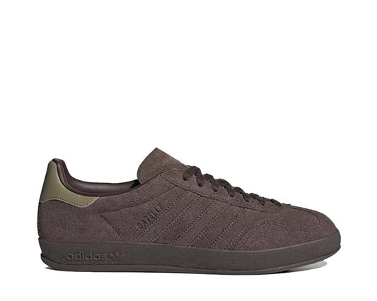 Scarpe da ginnastica indoor in pelle scamosciata marrone scuro