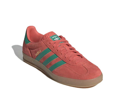 Scarpe da ginnastica indoor in pelle scamosciata rosso scarlatto