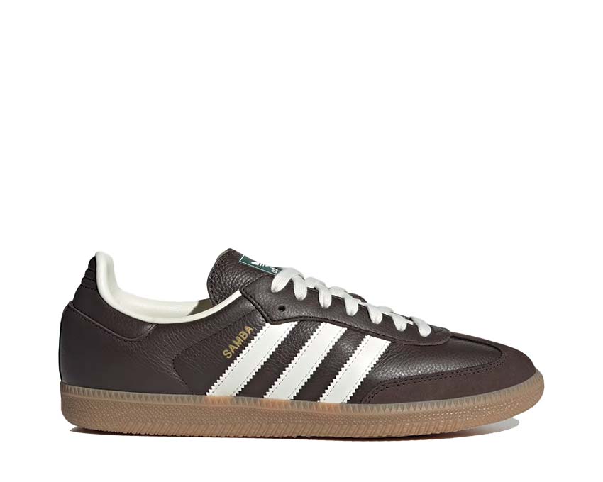 Scarpe da ginnastica in pelle marrone scuro con suola in gomma