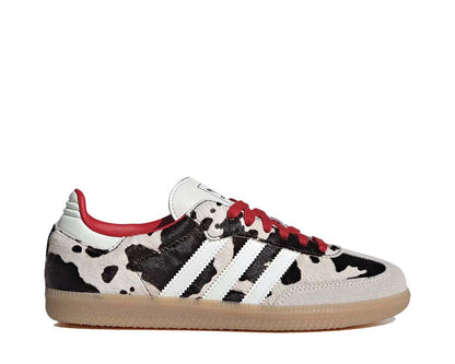 Scarpe da ginnastica basse in pelle con motivo mucca per donna
