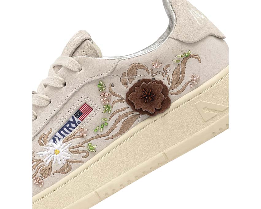 Scarpe da ginnastica basse da donna con motivo floreale