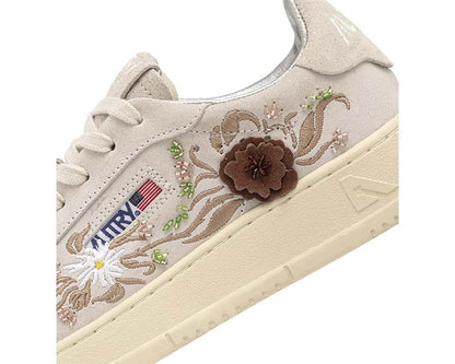 Scarpe da ginnastica basse da donna con motivo floreale