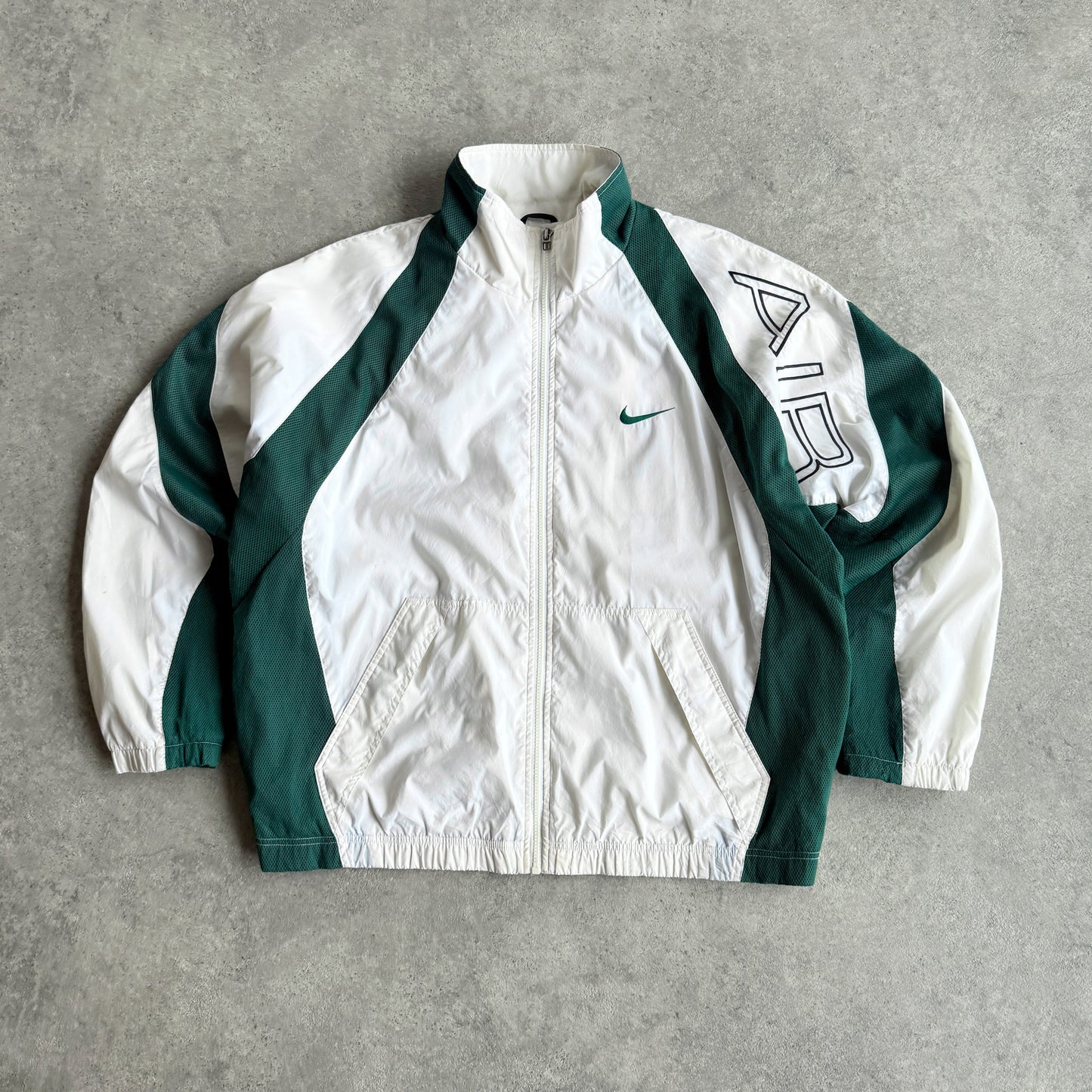 Giacca a vento leggera ricamata swoosh NK Air anni '90