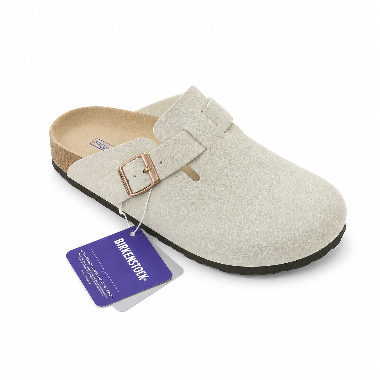 Birkenstock Boston Classic Sabot in Camoscio Taupe