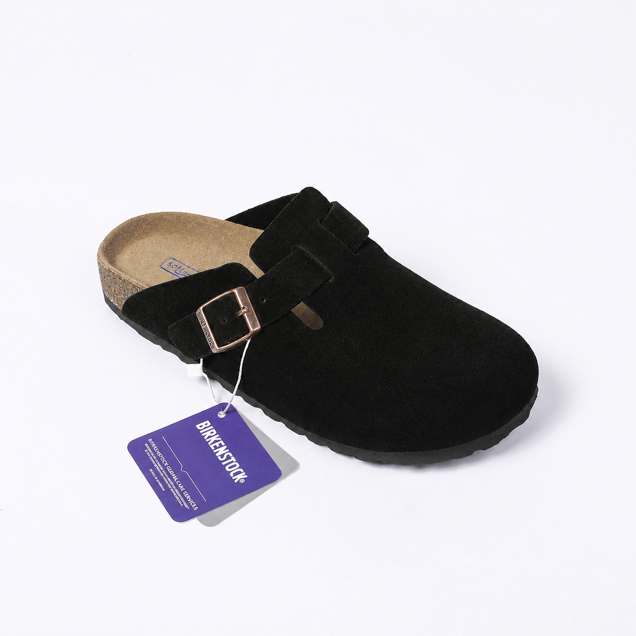 Birkenstock Boston Classic Sabot in Pelle Scamosciata Taupe