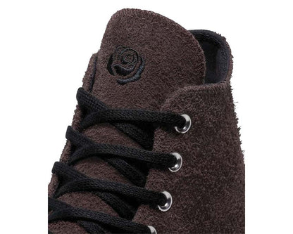 Scarpe Alte in Pelle Scamosciata Testurizzata con Calzata Ampia
