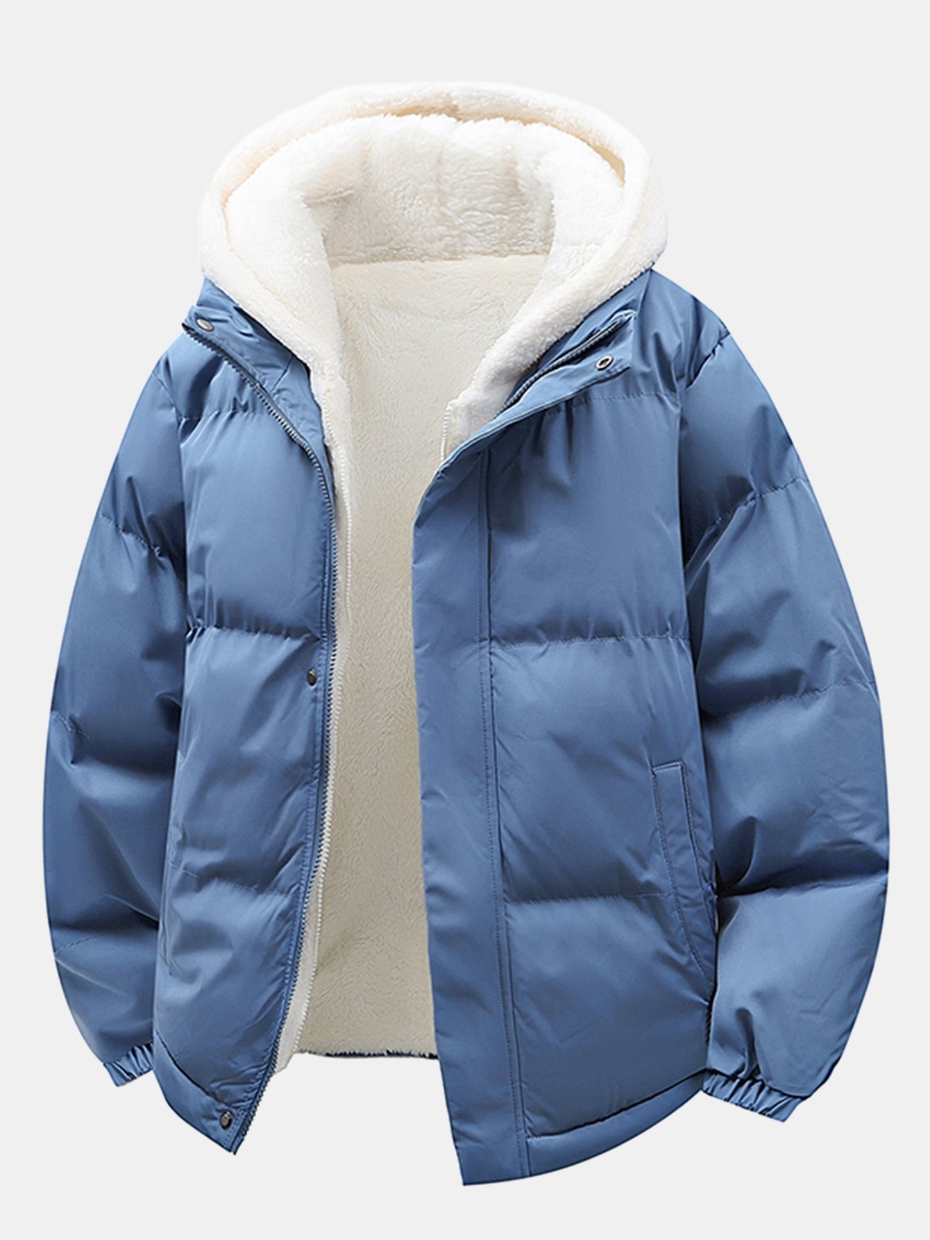 Cappotto Puffer con Cappuccio Teddy 2 in 1