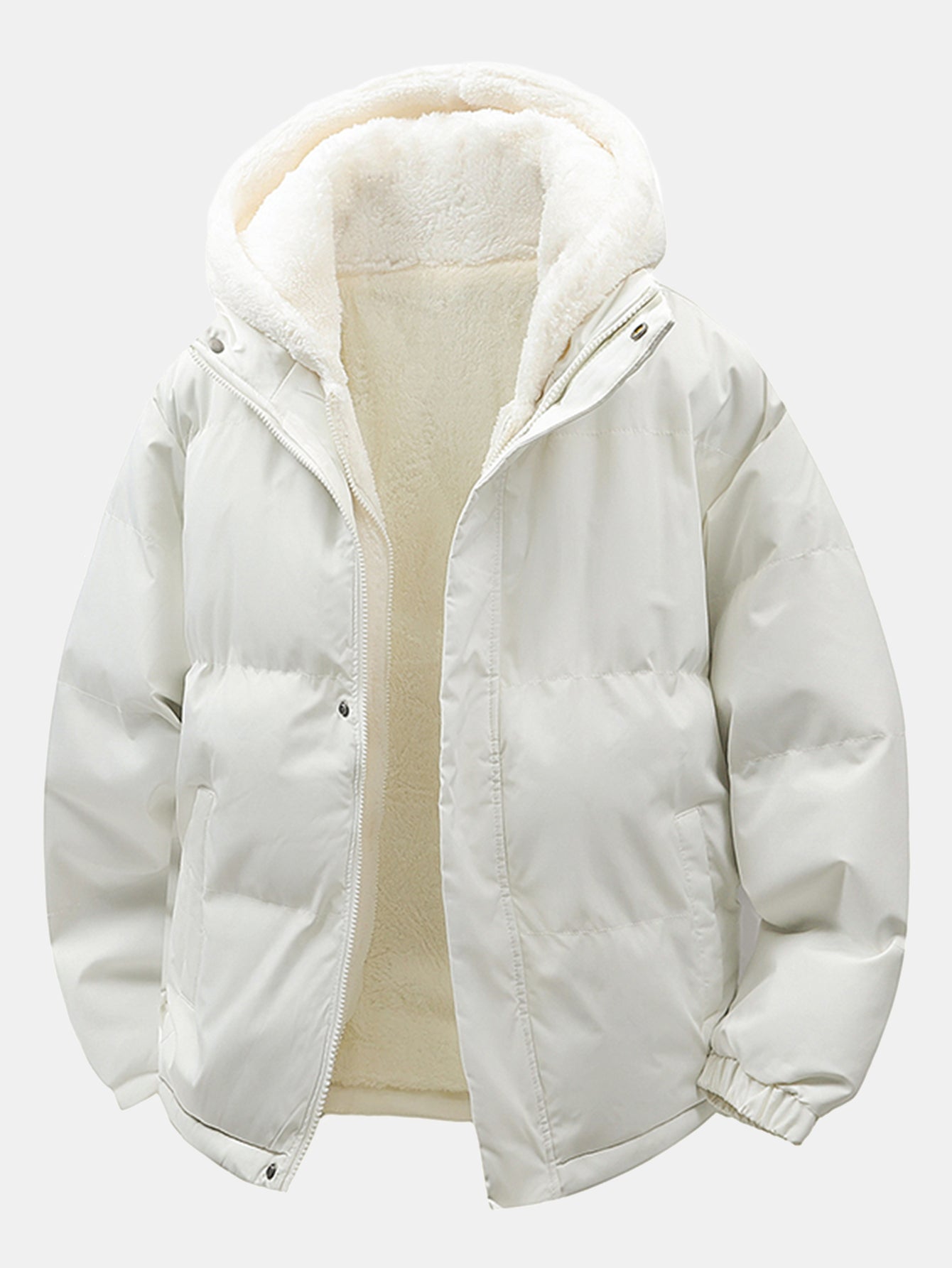 Cappotto Puffer con Cappuccio Teddy 2 in 1