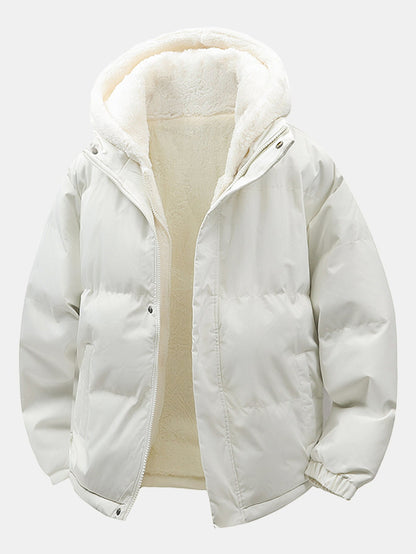 Cappotto Puffer con Cappuccio Teddy 2 in 1
