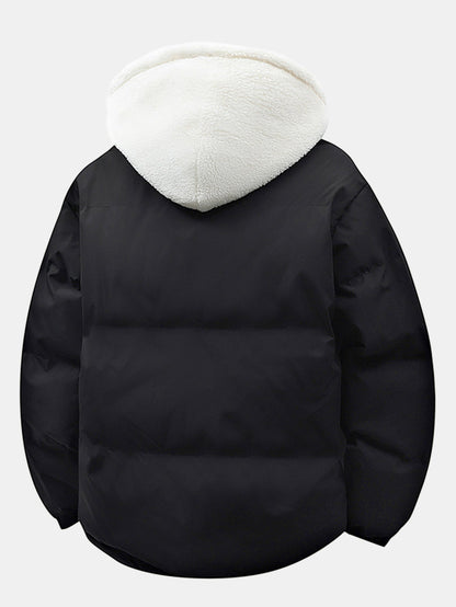 Cappotto Puffer con Cappuccio Teddy 2 in 1