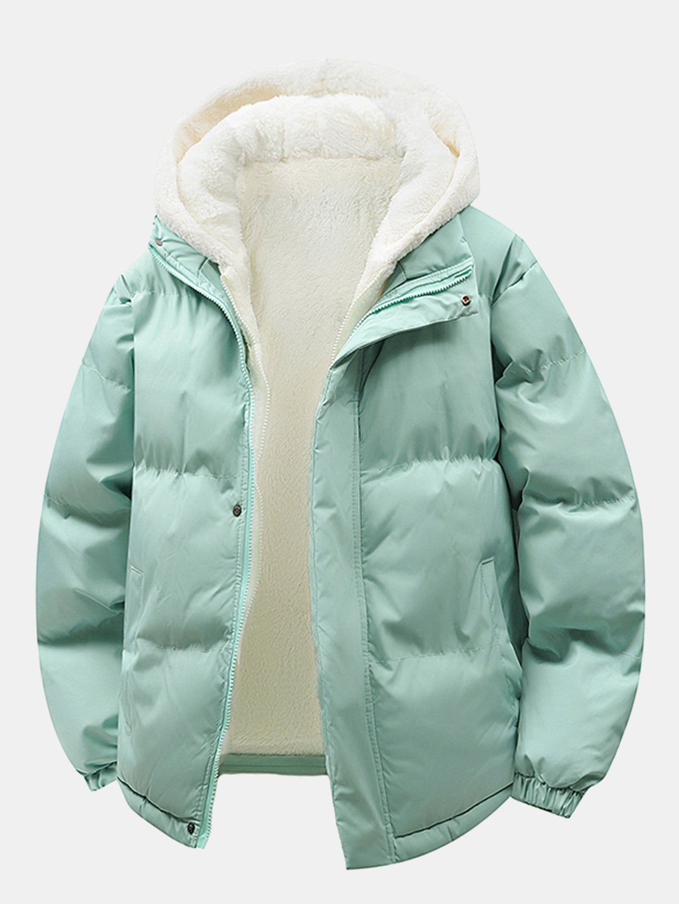 Cappotto Puffer con Cappuccio Teddy 2 in 1