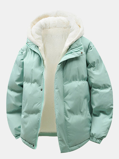Cappotto Puffer con Cappuccio Teddy 2 in 1