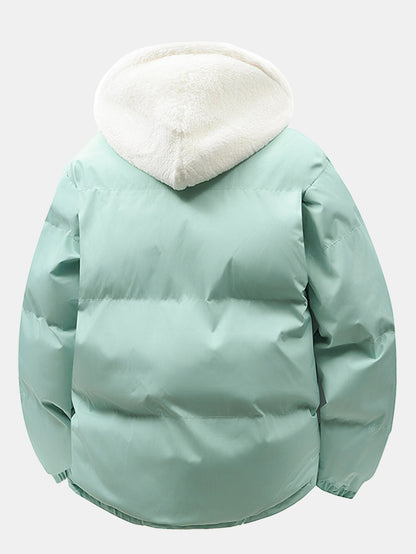 Cappotto Puffer con Cappuccio Teddy 2 in 1