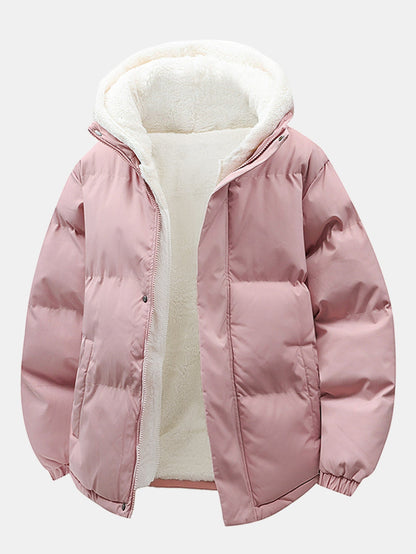 Cappotto Puffer con Cappuccio Teddy 2 in 1