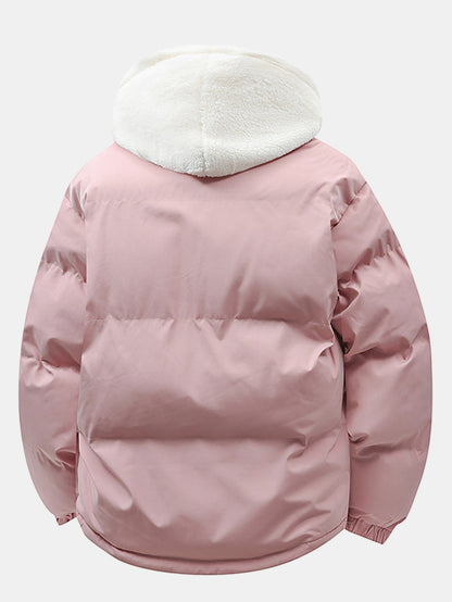 Cappotto Puffer con Cappuccio Teddy 2 in 1