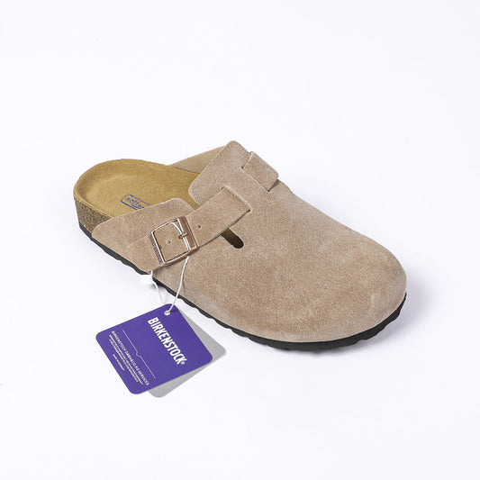 Birkenstock Boston Classic Sabot in Camoscio Taupe