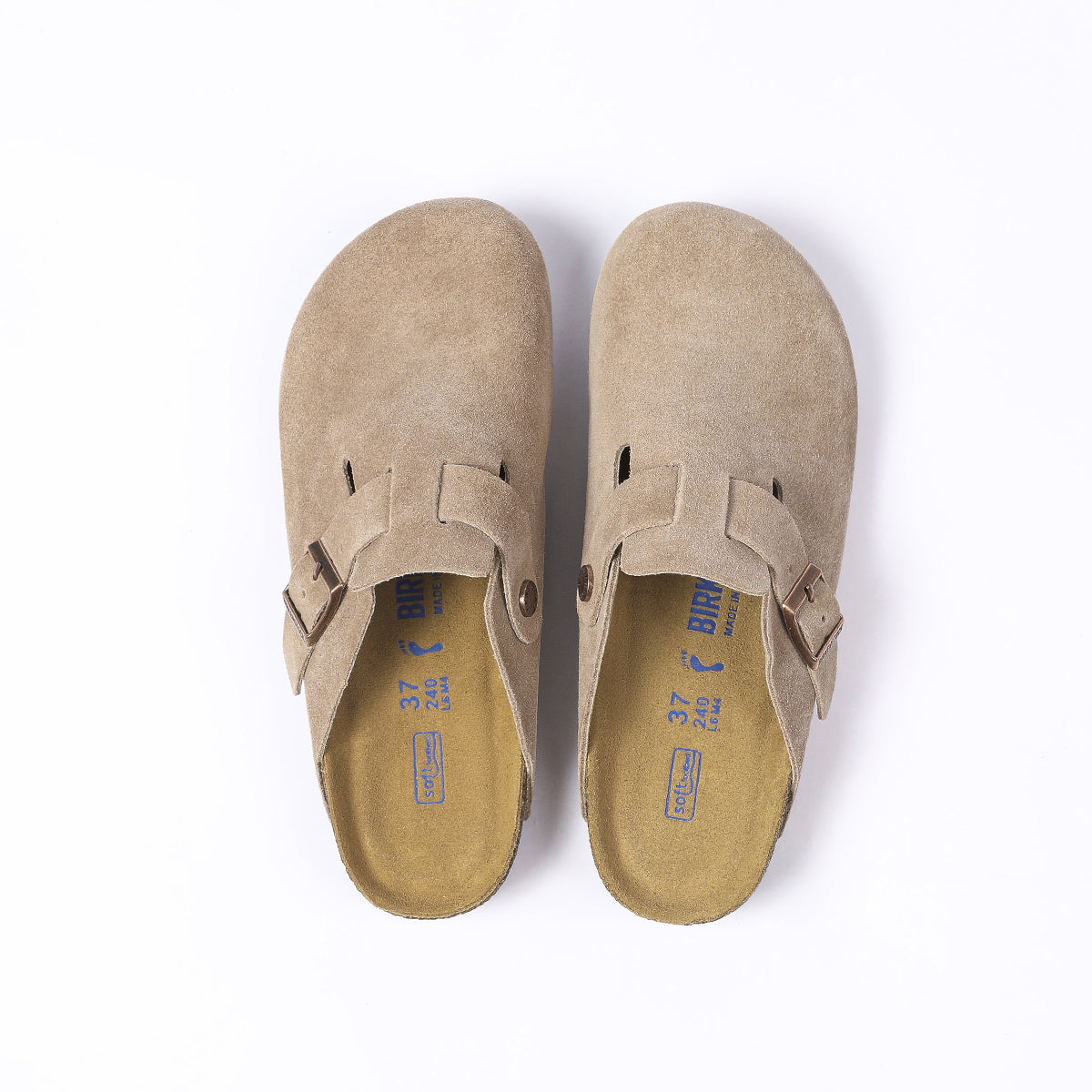 Birkenstock Boston Classic Sabot in Camoscio Taupe