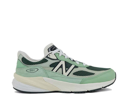 Scarpe da ginnastica in pelle e tessuto con suola ammortizzata, colore menta naturale, produzione USA